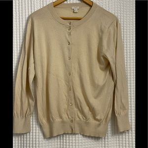 J Crew - The Claire Cardigan in Cream